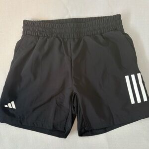 Adidas Women's Black Shorts with White Stripes